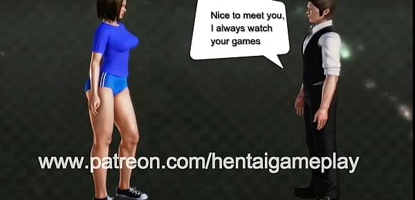  Volleyball girl hentai having sex with a man in new hot animated manga hentai with gameplay